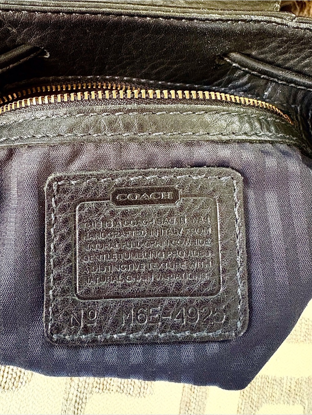 Vintage Coach Black Leather Sonoma Drawstring Backpack ~ 4925! - Picture 10 of 11